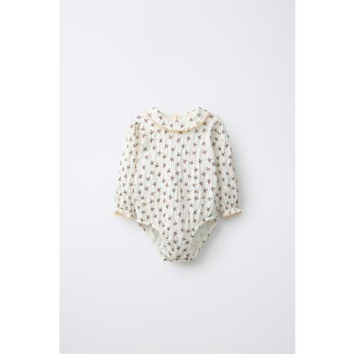 FLORAL TEXTURE BODYSUIT - Ecru | ZARA United States