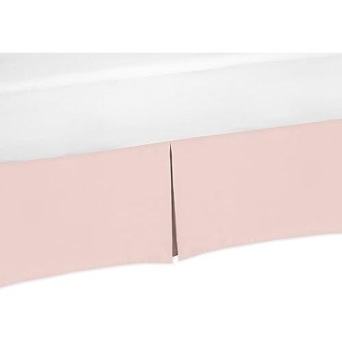 Blush Pink Baby Girl Pleated Crib Bed Skirt Dust Ruffle for Bedding Collections by Sweet Jojo Designs