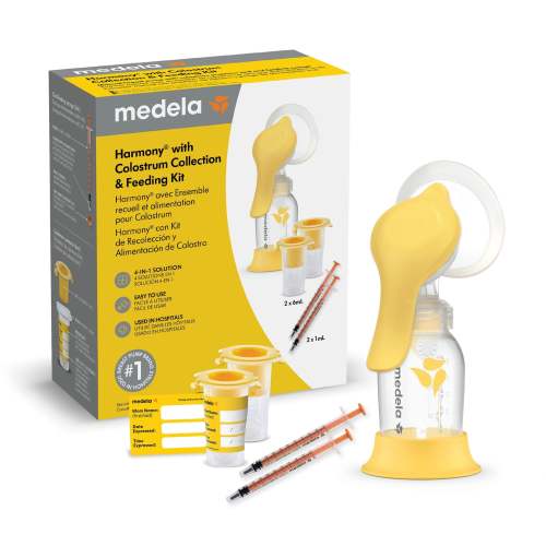 Harmony Manual Breast Pump with Colostrum Collection and Feeding Kit,