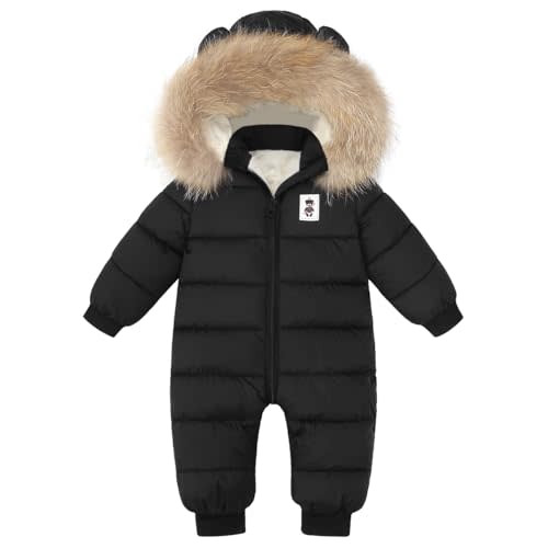 Fumdonnie Baby Girl Winter Snowsuit Newborn Boy Warm Coat Toddler Snow Suit Infant Clothes