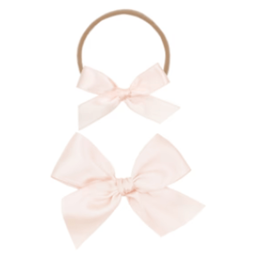 Satin Bow - Blush Headband