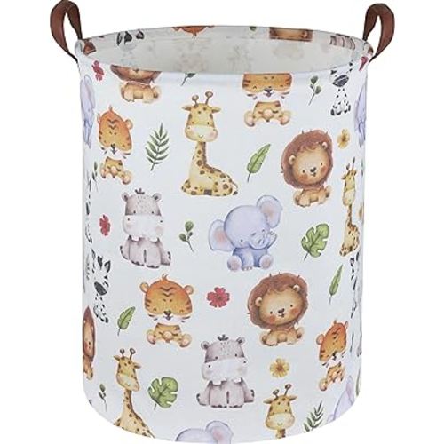 Kids Laundry Hamper,Baby Laundry Basket Animal Storage Baskets for Kids Room Decor,Nursery Hamper,Bedroom,Toy Organizer,(Cute Animal)