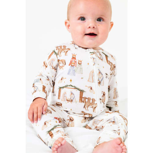 The First Noel PJ Footless Onesie Bamboo – Holy Pals