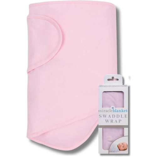 Miracle Blanket Swaddle Wrap – Help Your Newborn Sleep Longer – Soft & Secure Sleep Sack for Infants – Easy-to-Use Swaddling Blanket for a Calm Baby (Pink)