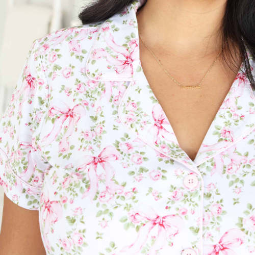 Women's Two Piece Flare Lounge Set | Bows in Bloom