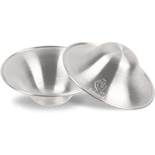The Original Silver Nursing Cups - Nipple Shields for Nursing Newborn, Newborn Breastfeeding Essentials Must Haves for Soothe and Protect Your Nursing Nipples - 925 Silver (Regular Size)