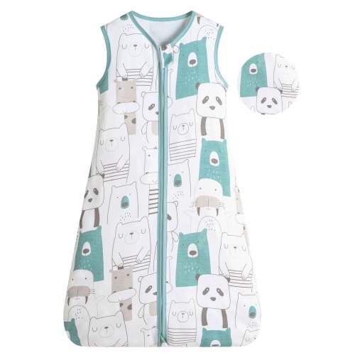 ATAIKU Baby Sleep Sack 6-12 Months, 100% Cotton Baby Wearable Blanket for Newborn and Infant, 0.5 Tog Swaddle Transition Sleeping Bag