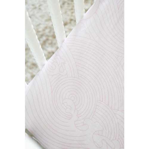 Pink Sea Waves Crib Sheet: Organic Bamboo Cotton Muslin
