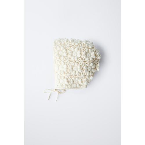 CROCHET KNIT BONNET - Ecru | ZARA United States