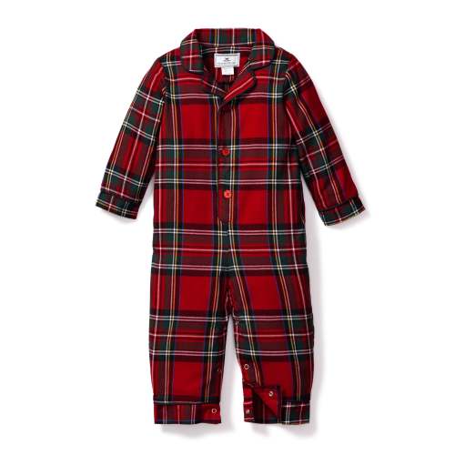 Baby's Brushed Twill Classic Romper in Imperial Tartan
