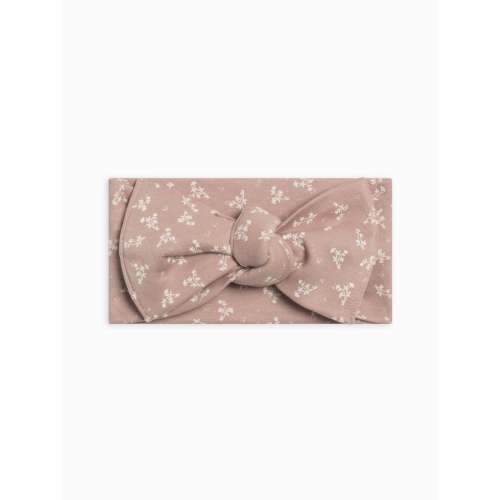 Organic Baby Hattie Knot Bow Wrap - Wilda Floral / Wren