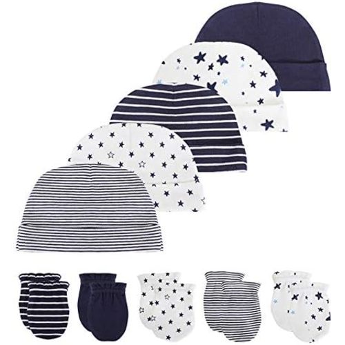 Baby 10-Piece Caps and Mittens Set Baby Gloves Baby Hats