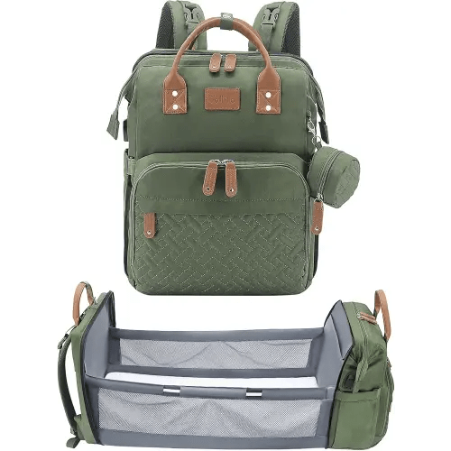 JOLLITO Diaper Bag Backpack with Changing Station Large Capacity Multifunction Baby Bags for Boy Girl Travel For Moms Dads Baby Registry Search Essentials Shower Gifts