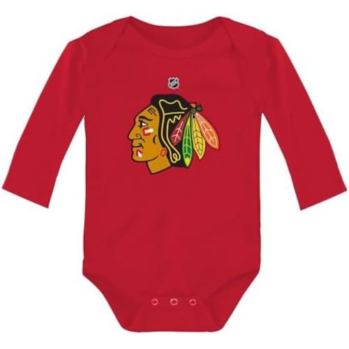 Outerstuff NHL Newborn & Infants 0-24 Months Primary Logo Long Sleeve Bodysuit Creeper Romper