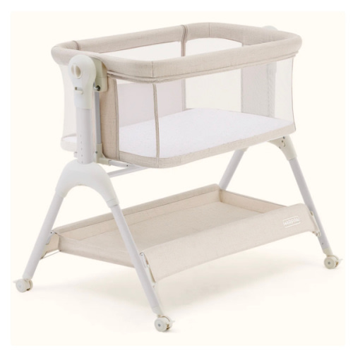 HARPPA Cuddly Sway | 3-in-1 Rocking Baby Bassinet & Bedside Sleeper with Anti-Reflux Mattress for Newborns | Attaches to Bed, Adjustable Height, Tool-Free Setup, Portable Wheels, CPSC Certified, Gentle Rocking Motion | Ideal for Infants, Safe Co-Sleeping