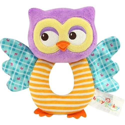 teytoy Owl Soft Rattle Toy for Over 0 Months