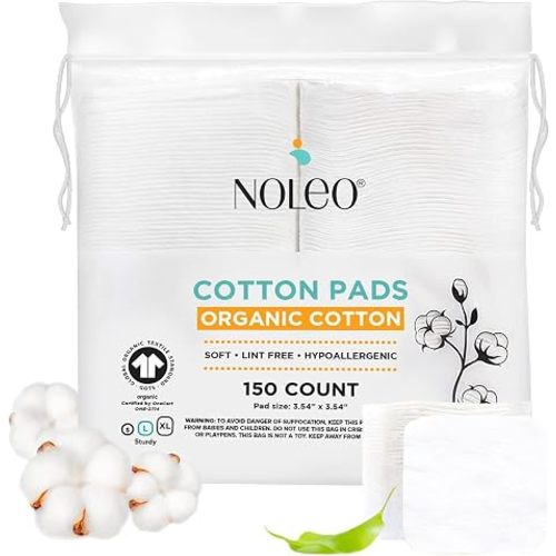 Cotton Rounds & Pads (150 Count (Pack of 1), Large & Pressed)
