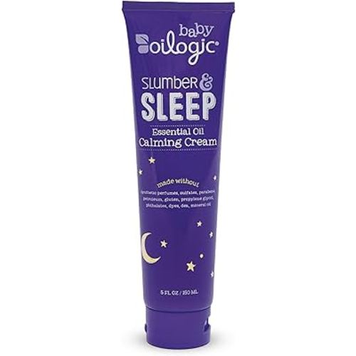 Oilogic Slumber & Sleep Baby Lotion - Gentle Calming Cream with 100% Pure Essential Oils for Smooth & Moisturized Skin - Pediatrician-Tested, Safe for Babies & Toddlers Baby Essentials Skincare