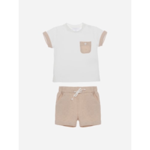 Beige jersey piquet set