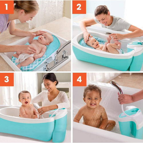 Summer Infant Lil' Luxuries Whirlpool Bubbling Spa & Shower Baby Bath