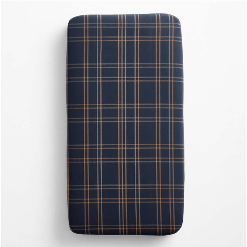 Stax Deep Indigo 100% Organic Cotton Baby Crib Fitted Sheet