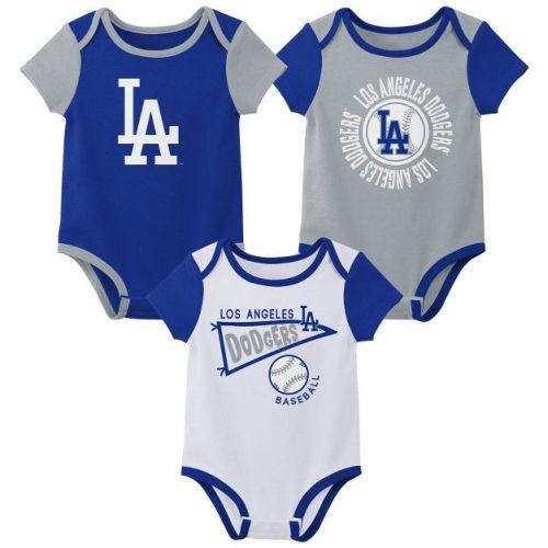 MLB Los Angeles Dodgers Newborn 3-pack Bodysuits - 3-6M
