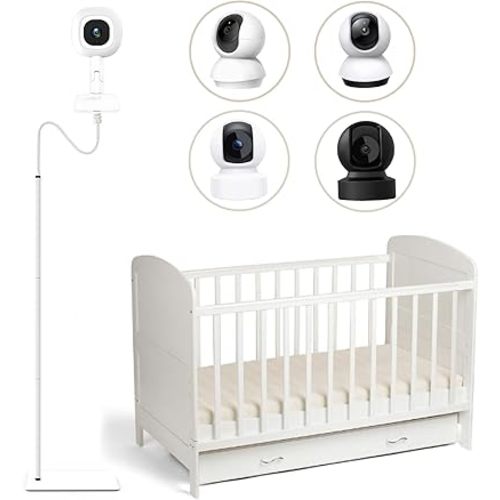Baby Monitor Floor Stand for Nanit Pro & Flex Stand, TP-Link Tapo C200/C210/C220, Kasa Camera EC70/EC71/KC410S and Cameras with 1/4 Thread Hole, 360° Rotation & Height Adjustable 37.4"-68.8"