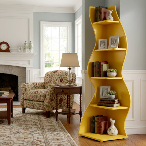 Millwood Pines Arhab Corner Bookcase & Reviews | Wayfair
