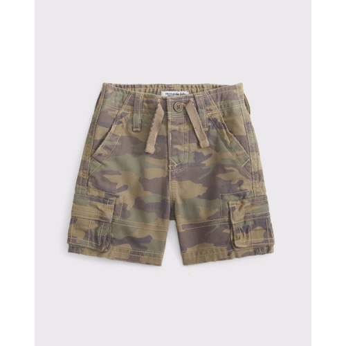 baby camo cargo pull-on shorts