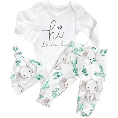 WIQI Newborn Boy Clothes Letter Print Long Sleeve Romper+Cute Animal Pants With Hat 3PCS Baby Boy Fall Winter Outfits