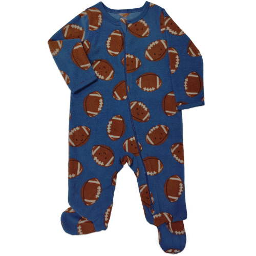 Wonder Nation Baby Gender Neutral Fleece Zip Front Footed Sleep N Play Pajamas, Sizes Preemie-6/9 Months