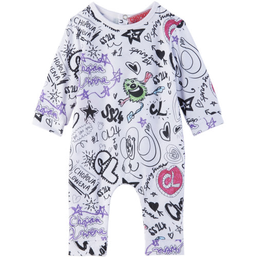 SSENSE Exclusive Baby White Doodle Jumpsuit