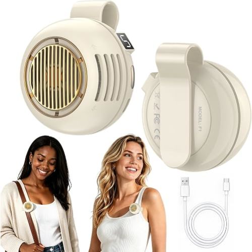 2Pack Portable Clip-On Fan for Shirt, 2.8 oz Lightweight Palm-Size Mini Fan