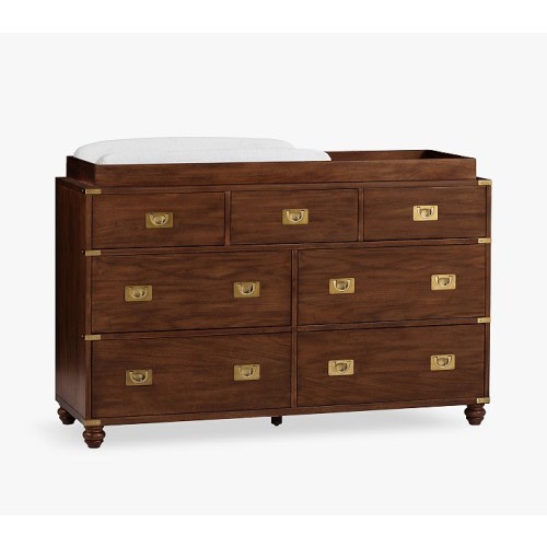 Campaign 7-Drawer Dresser & Topper Set (56w x 19d")