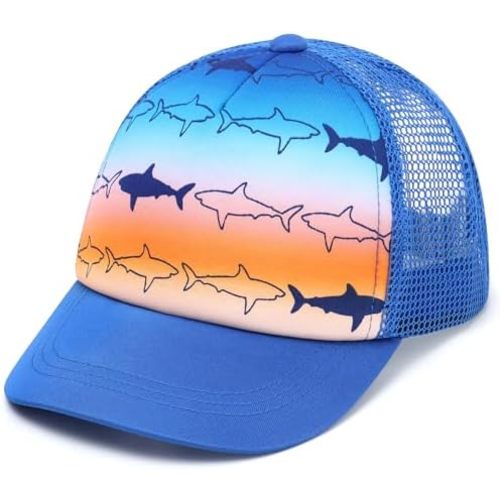 Duoyeree Toddler Baseball Cap Baby Cap Sun hat Print Dinosaur Pattern and Solid Color hat Kids boy Girl Age 0-8t