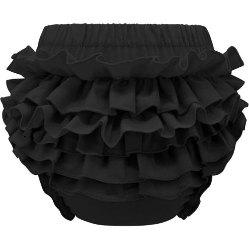 Baby Bloomers Diaper Covers, 0-6 mos, black