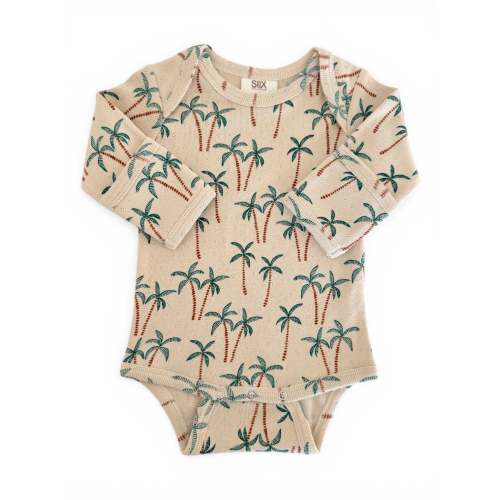 Palm Tree / Organic Pointelle Long Sleeve Bodysuit – SpearmintLOVE