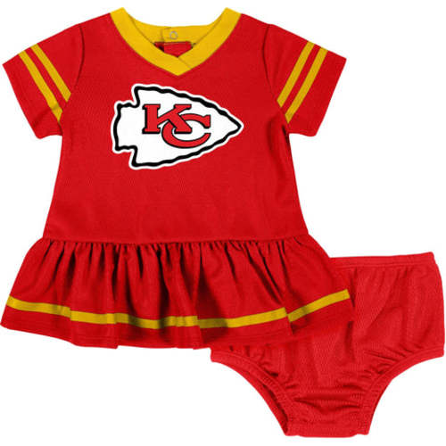 2-Piece Baby Girls Kansas City Chiefs Dress & Diaper Cover Set