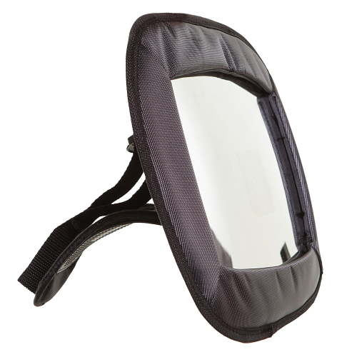 Dreambaby 11.5" x 0.5" x 8" Extra Wide Convex Rectangular Rear View Baby Car Seat Mirror, Black