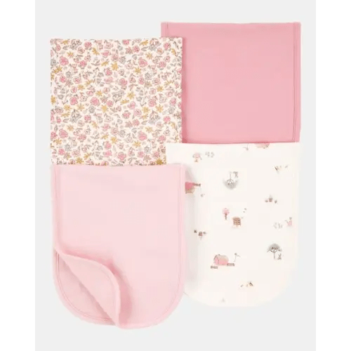 Baby 4-Pack Burp Cloths - Pink | Carter's
