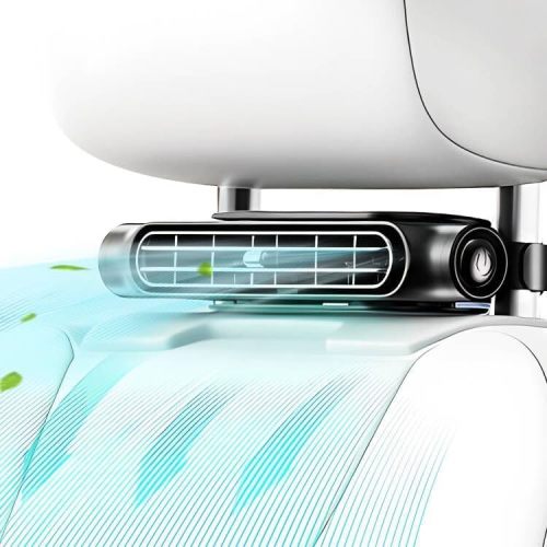 Car Fan for Driver and Passenger's Seat - Mini Portable USB Backseat Cooling Fan Kids Baby Quiet headrest Neck Fan Accessories with 3 Adjustable Wind Speeds for All Cars Vehicle Jeep Van RV Truck