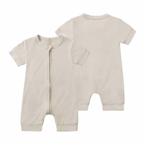 Rciityk Unisex Baby Romper Newborn Zipper Toddler Baby Boys Girls Bodysuit Summer Short Sleeve Romper Jumpsuit for 3-6 Months - Spring/Summer Savings Clearance