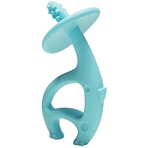 Mombella Dancing Elephant Teething Toy/Christmas Gift for 3M+ Babies, BPA free Chewing Toy with a Clip, Blue
