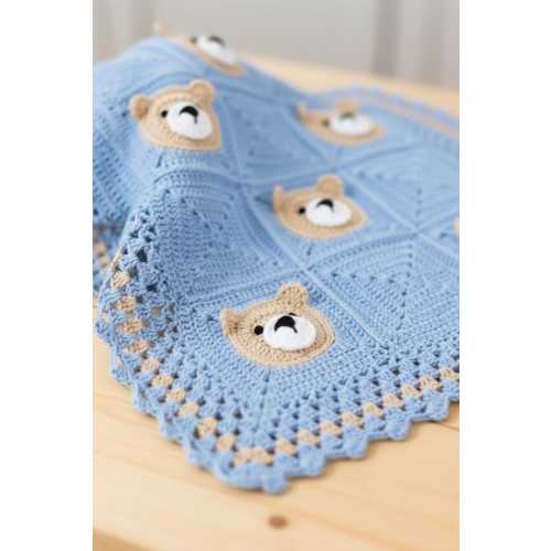 Hand Knitted Baby Boy Blankets, Newborn Throw, Teddy Bear Throw, Baby Boy Nursery Decor, New baby Boy Gift,