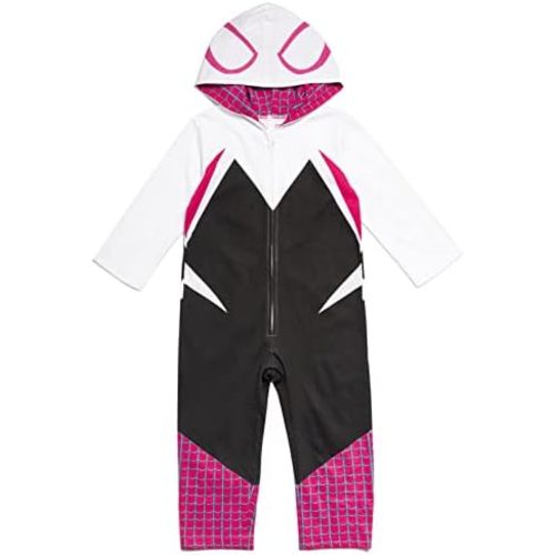 Marvel Cotton Blend Baby,Christmas,Cosplay,Halloween,Holiday,Party Female GhostSpider Little Kid Superhero costume outfit