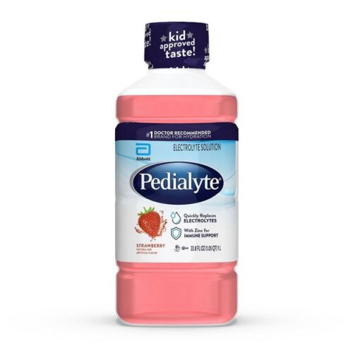 Pedialyte Electrolyte Solution Hydration Drink - Strawberry - 33.8 fl oz: Kosher, Halal, Gluten-Free, Lactose-Free
