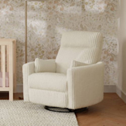 daVinci Atlas Manual Swivel Recliner - Cozy Cream Corduroy
