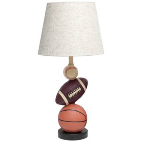 Simple Designs Brown Orange Popular Sports Accent Table Lamp