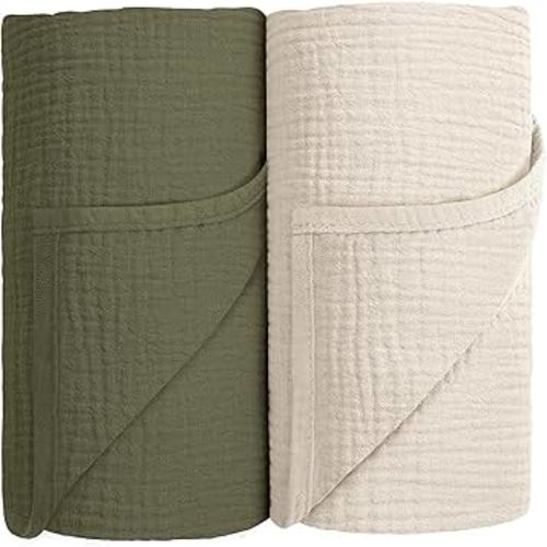 Susurration Muslin Swaddle Blankets 100% Cotton Baby Swaddle Blankets 40x40in (Dark Brown) : Amazon.com.au: Baby