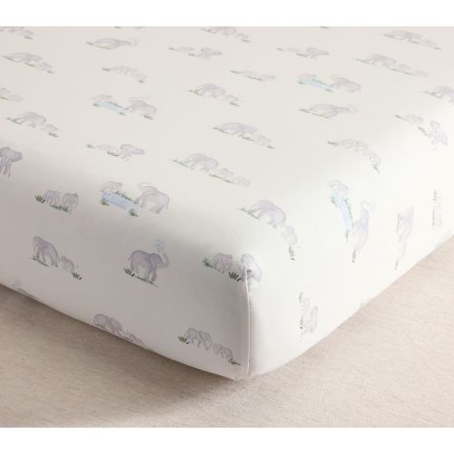 Giraffe - Luxe Critter Organic Cotton Crib Fitted Sheet